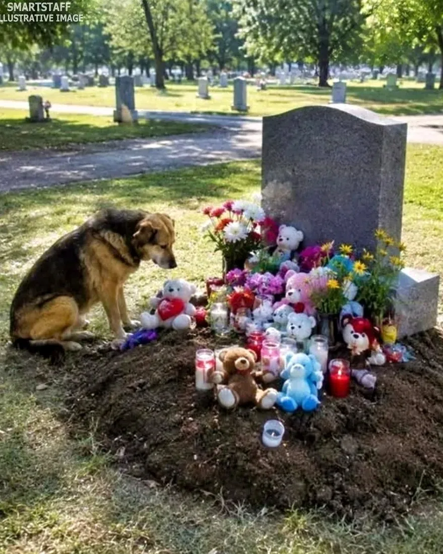 Un chien inconnu veillait sur la tombe de mon fils : sa visite inattendue m'a bouleversée